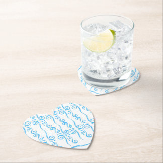 Blue Swirls Coaster Underlägg Papper