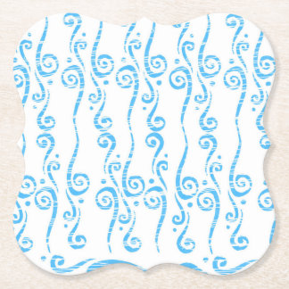 Blue Swirls Coaster Underlägg Papper
