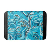 Blue Swirls Digital Abstrakt Art