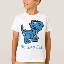 Blue T Rex Dinosaur Personlig Namn T Shirt