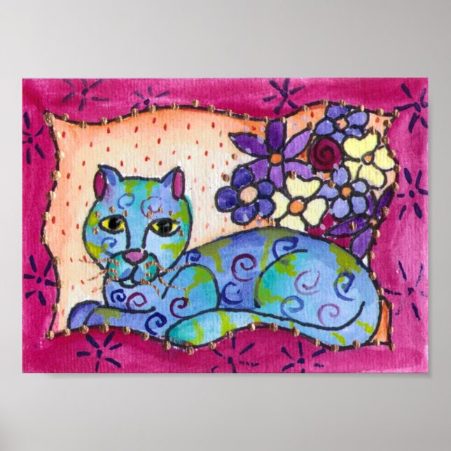 Blue Tabby katt Poster (Framsidan)