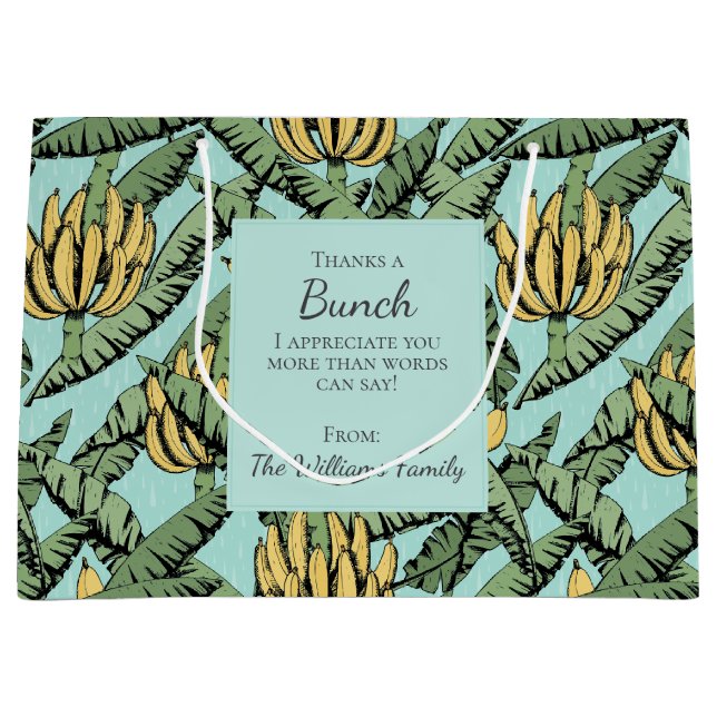 Blue Tacka en Bunch Tropical Bananas-uppskattning (Framsidan)