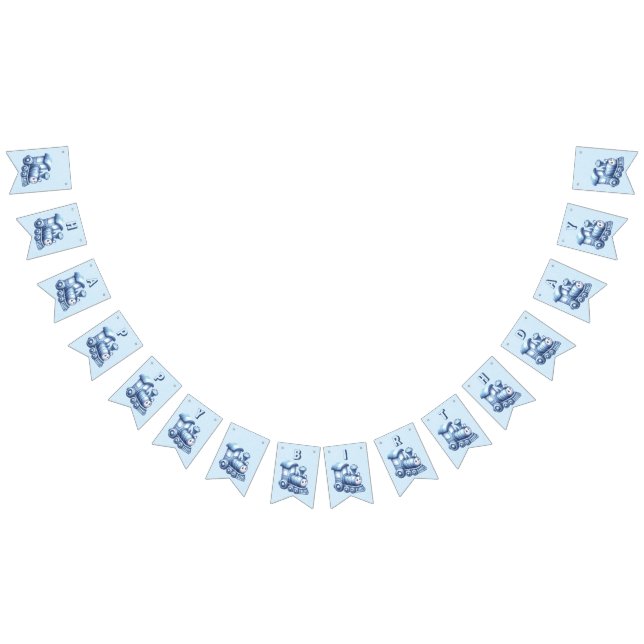 Blue Tåg Bunting Flagga (Alla)