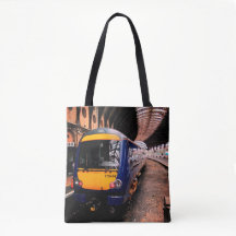 Blue tåg , i York station.