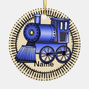 Blue Tåg Julgransprydnad Keramik