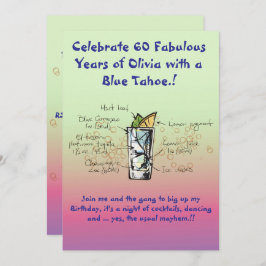 Blue Tahoe Födelsedagsfest inbjudan