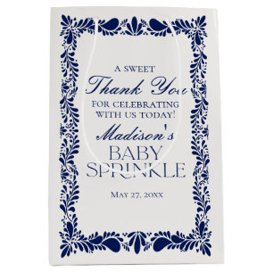 Blue Talavera Tile Fiesta Baby Sprinkle Favors