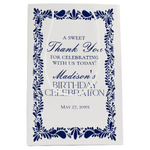 Blue Talavera Tile Mexican Fiesta Birthday Favors
