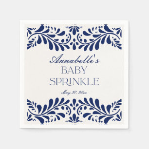 Blue Talavera Tile Spain Fiesta Baby Sprinkle Pappersservett