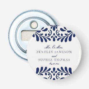 Blue Talavera Tile Spain Fiesta Wedding Favors Flasköppnare