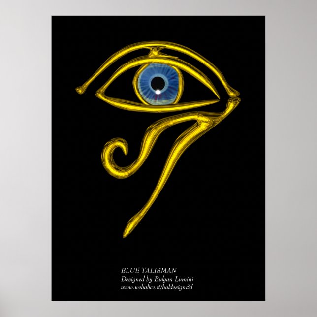 BLUE TALISMAN / GOLD HORUS EYE POSTER (Framsidan)
