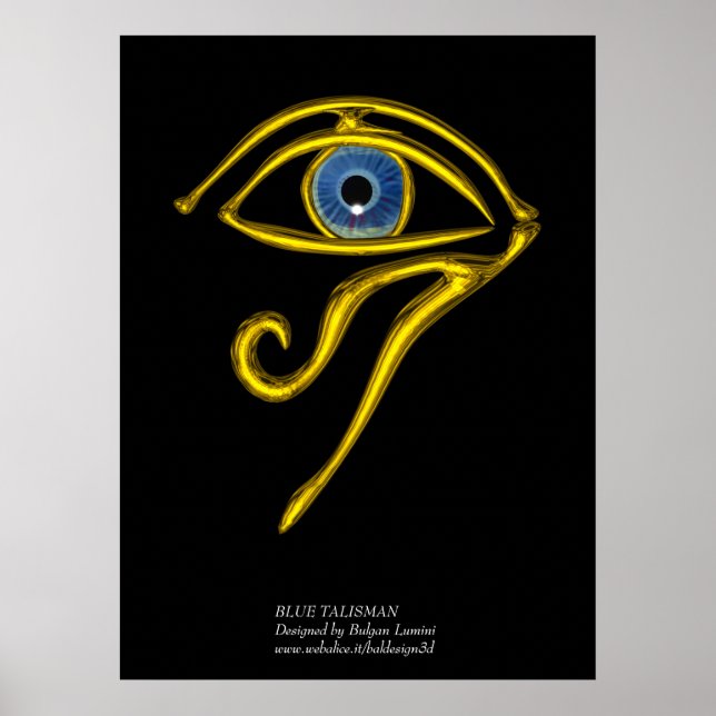 BLUE TALISMAN / GOLD HORUS EYE POSTER (Framsidan)