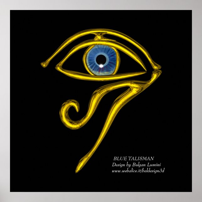 BLUE TALISMAN / GOLD HORUS EYE POSTER (Framsidan)
