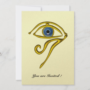 BLUE TALISMAN, Guld Horus Öga Inbjudningar