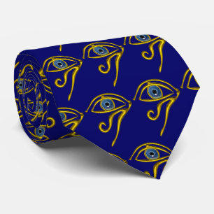 BLUE TALISMAN / GULD HORUS ÖGA Mönster Slips