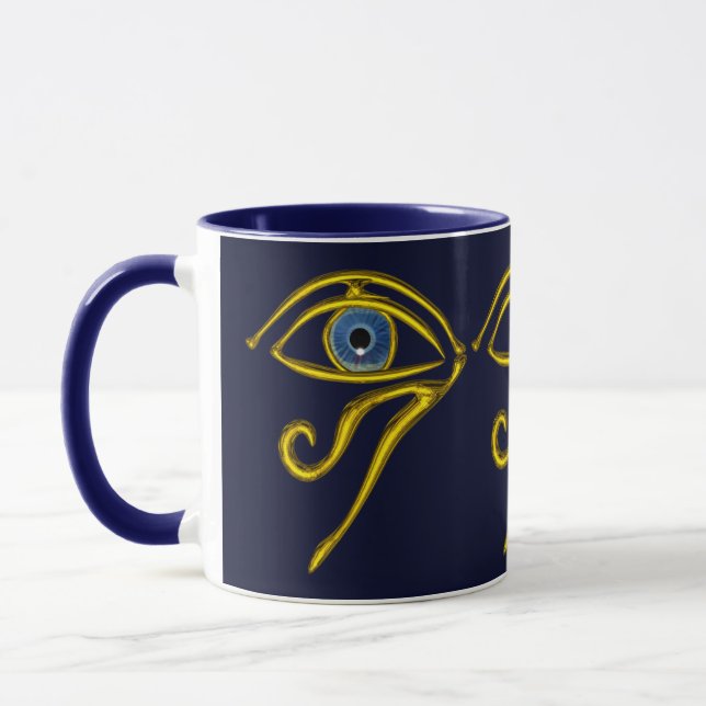 BLUE TALISMAN / GULD HORUS ÖGA MUGG (Vänster)