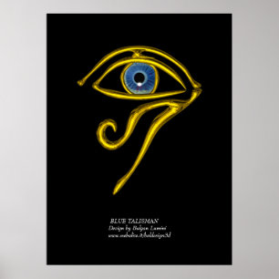 BLUE TALISMAN / GULD HORUS ÖGA POSTER
