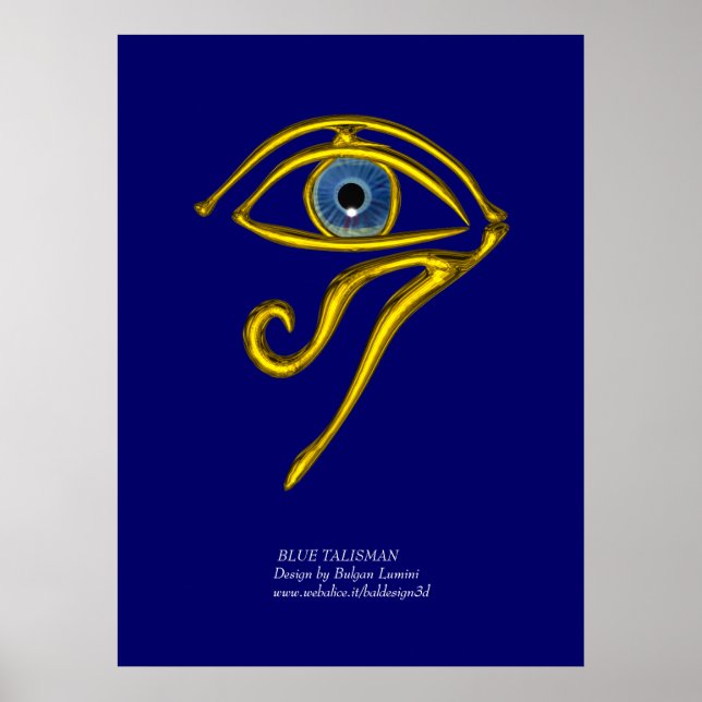 BLUE TALISMAN / GULD HORUS ÖGA POSTER (Framsidan)