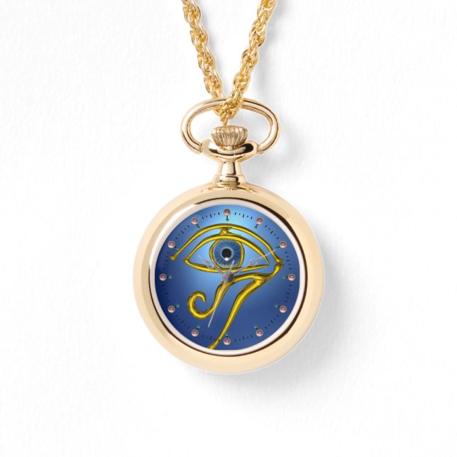 BLUE TALISMAN, GULD HORUS ÖGA Sapphire Armbandsur (Framsida)