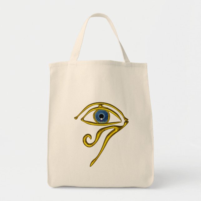 BLUE TALISMAN / GULD HORUS ÖGA TYGKASSE (Framsidan)