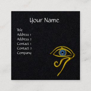 BLUE TALISMAN HORUS ÖGA Divinity Black Papper Fyrkantigt Visitkort