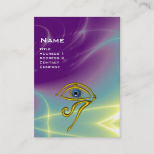BLUE TALISMAN, lila violet vit rosa gult Visitkort