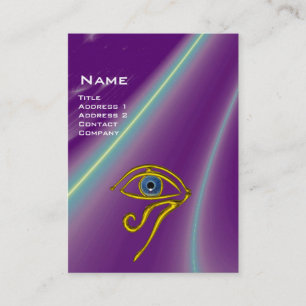 BLUE TALISMAN, lila violet vit rosa gult Visitkort