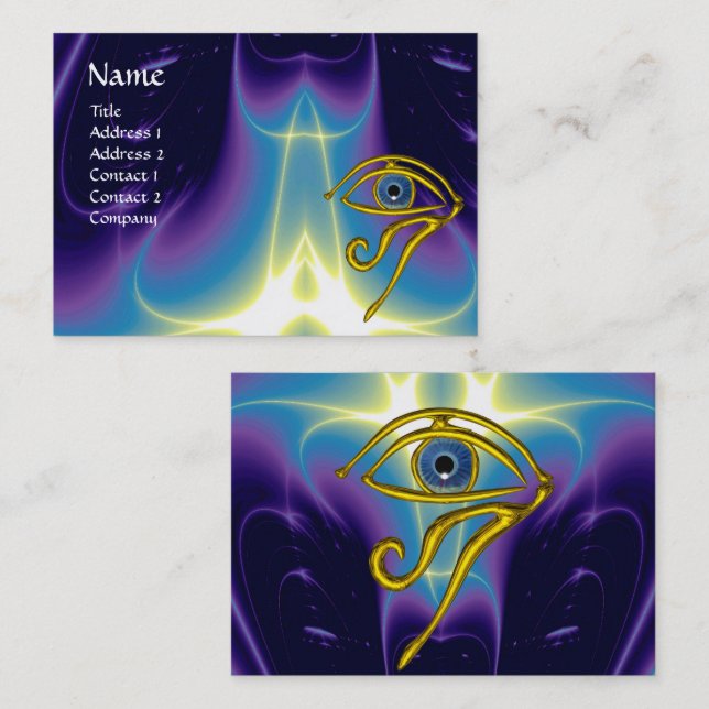 BLUE TALISMAN, lila violett vit Visitkort (Fram/baksida)