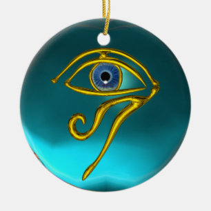 BLUE TALISMAN,Sapphire Aquamarine Julgransprydnad Keramik