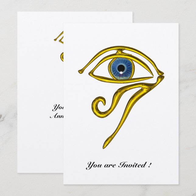 BLUE TALISMAN,silver metallisk papper Inbjudningar (Fram/baksida)