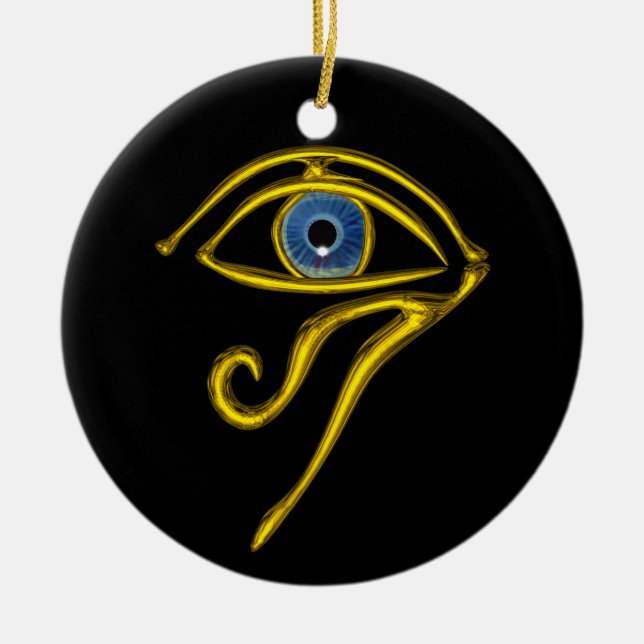 BLUE TALISMAN, Svart Julgransprydnad Keramik (Framsidan)