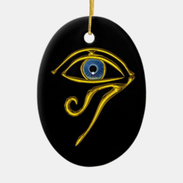 BLUE TALISMAN, Svart Julgransprydnad Keramik (Framsidan)