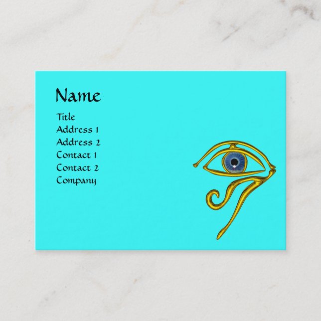 BLUE TALISMAN, svartvit gult Visitkort (Framsida)