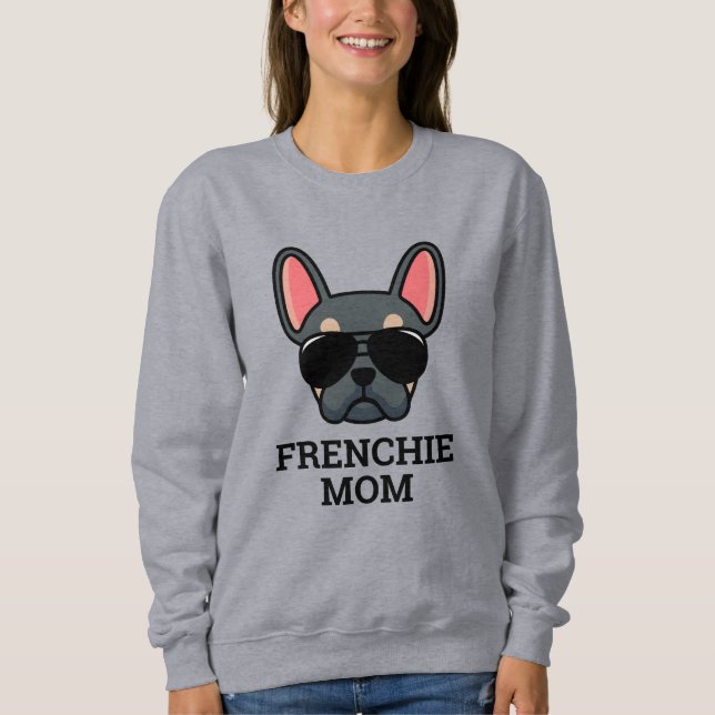Blue Tan Fransk Bulldog Frenchie Hund Mamma T Shirt (Framsida)