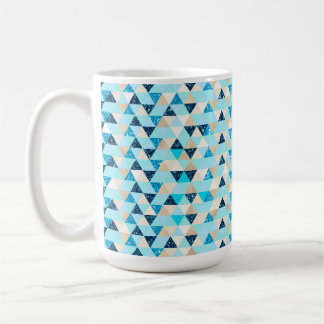 BLUE TAN WHITE GLITTER LOOK WINTER MÖNSTER KAFFEMUGG