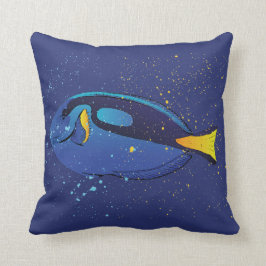 Blue Tang Tropcal Aquarium Fish Art Kudde