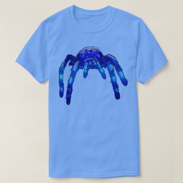 Blue Tarantula Hairy Spider Arthropod Tarantula Sp T Shirt (Design framsida)