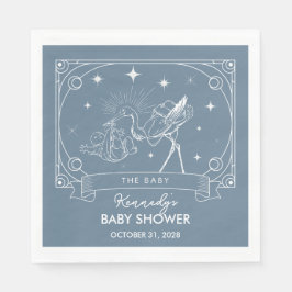 Blue Tarot Baby Shower Napkin Pappersservett