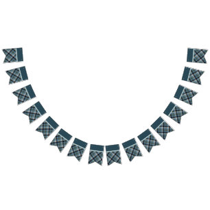 Blue Tartan bunting banderoll Vimplar
