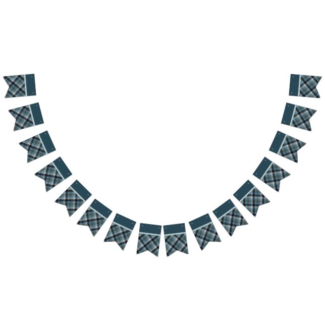 Blue Tartan bunting banderoll Vimplar (Alla)