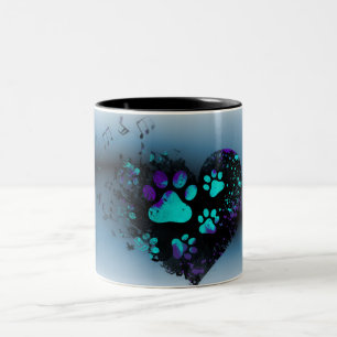 Blue Tass Heart Mugg