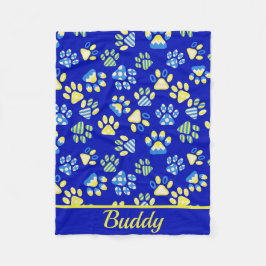 Blue Tassar Pet Fleece Blanket