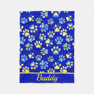 Blue Tassar Pet Fleece Blanket
