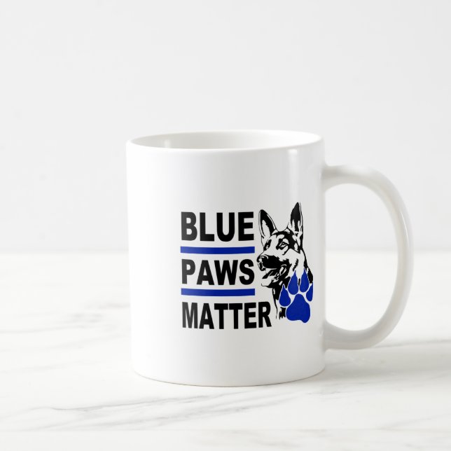 Blue Tassar; Police Hund; Sticker Kaffemugg (Höger)