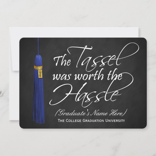 Blue Tassel Worth of the Hassle College in Inbjudningar (Framsida)
