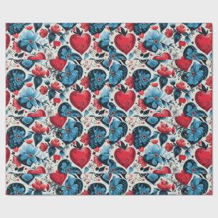 Blue Tattoo Hearts Digital Theme Presentpapper
