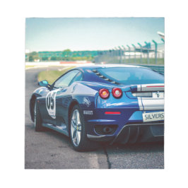 Blue Tävling-bil Anteckningsblock