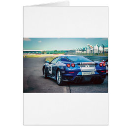 Blue Tävling-bil Hälsningskort