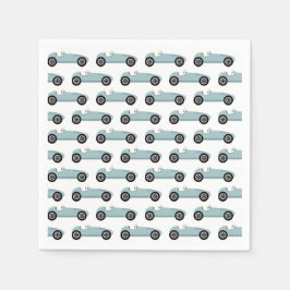 Blue Tävling Car Boy Tävla Födelsedagsfest Pappersservett