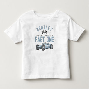 Blue Tävling Car Fast One Birthday Boy Shirt T Shirt